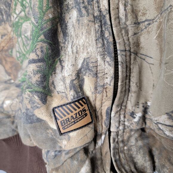 Brazos Work Force Camo Jacket XL Hooded Quilted Liner Outdoor HuntingCore Gorp - Picture 3 of 14